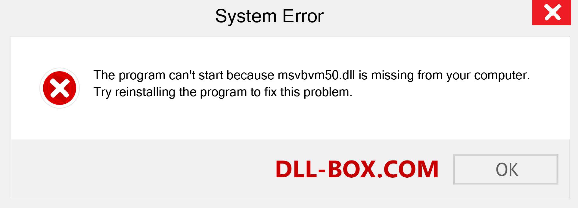  msvbvm50.dll file is missing?. Download for Windows 7, 8, 10 - Fix  msvbvm50 dll Missing Error on Windows, photos, images