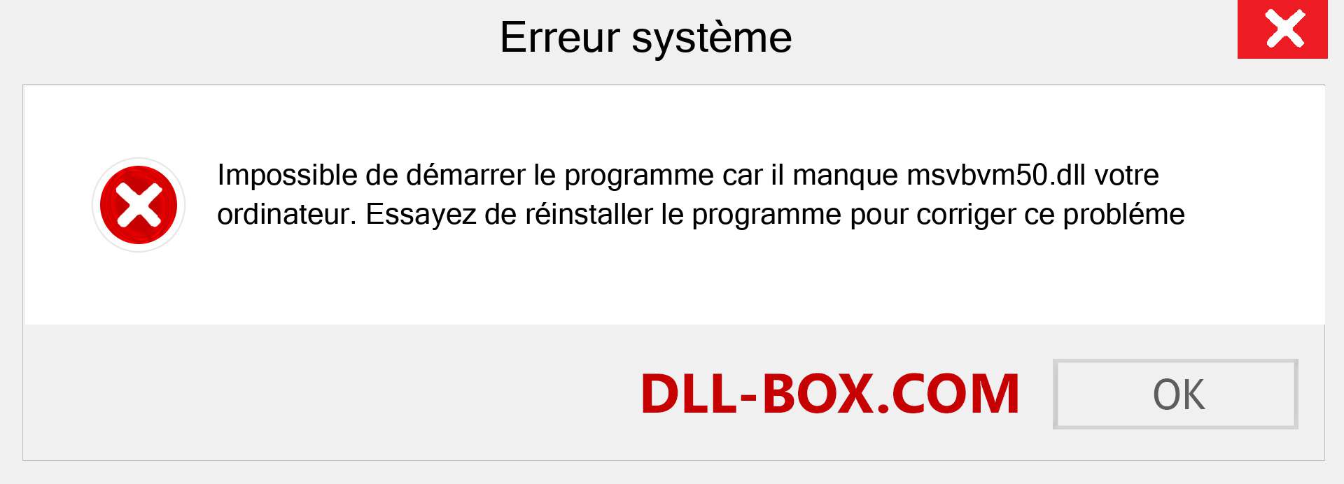 Le fichier msvbvm50.dll est manquant ?. Télécharger pour Windows 7, 8, 10 - Correction de l'erreur manquante msvbvm50 dll sur Windows, photos, images